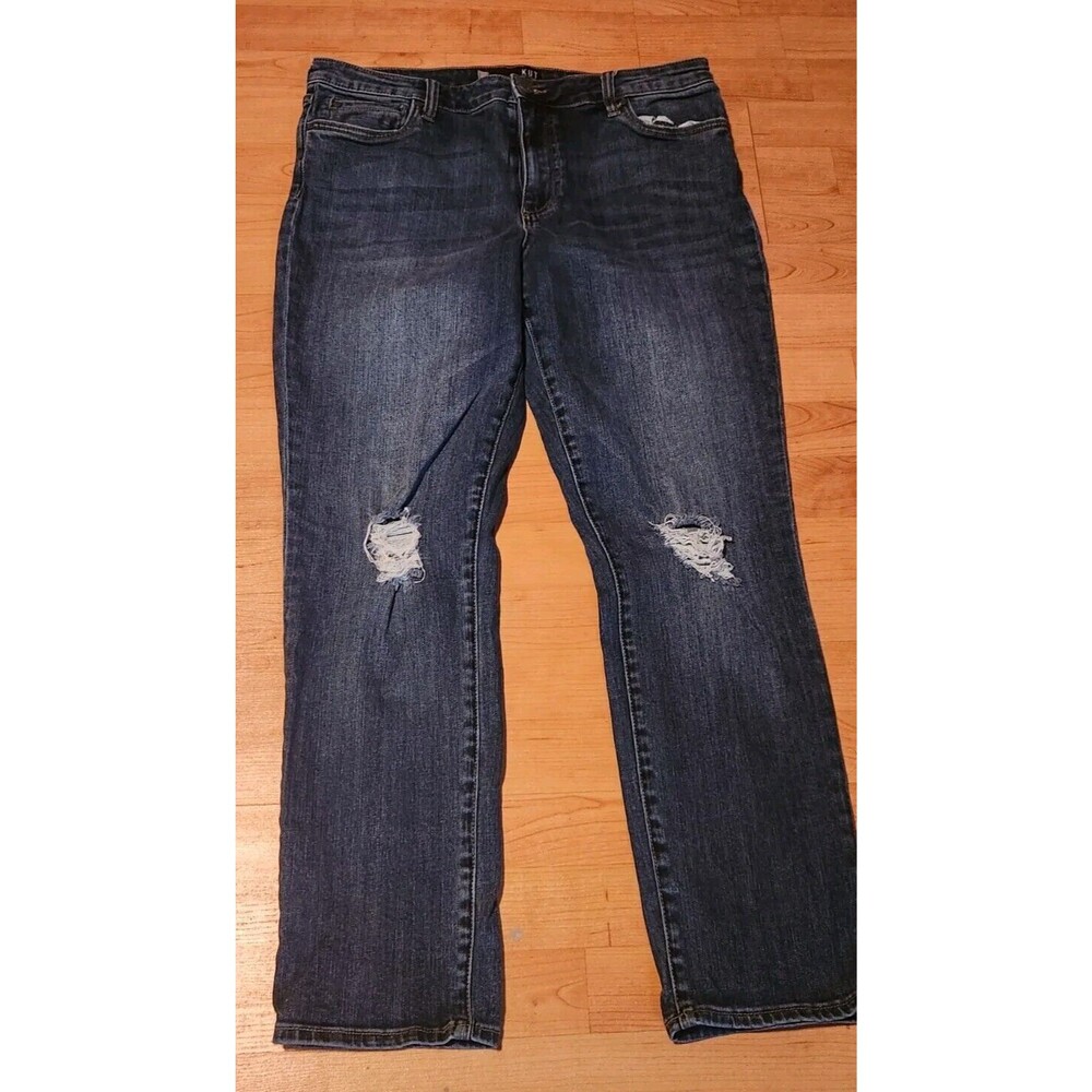 Kut From The Kloth Women's Size 12 Ripped Slim Blue Jeans